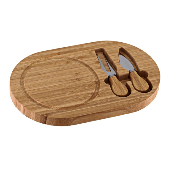 Imagem CONJUNTO 3 PEÇAS TÁBUA PARA QUEIJO EM BAMBU 28X18 CM