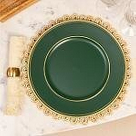 Imagem SOUSPLAT NATALINO GALLES HOPE VERDE COM DETALHES DOURADO 33 CM