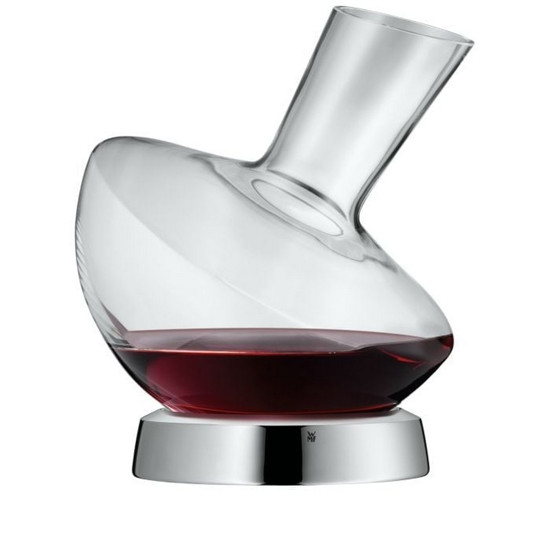 Imagem DECANTADOR EM VIDRO TRANSPARENTE COM BASE EM INOX 750ML 23X17X17 CM