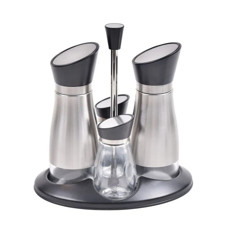 Imagem de KIT DE GALHETEIROS E SALEIROS EM INOX KENYA - M. Shop Comercial Ltda