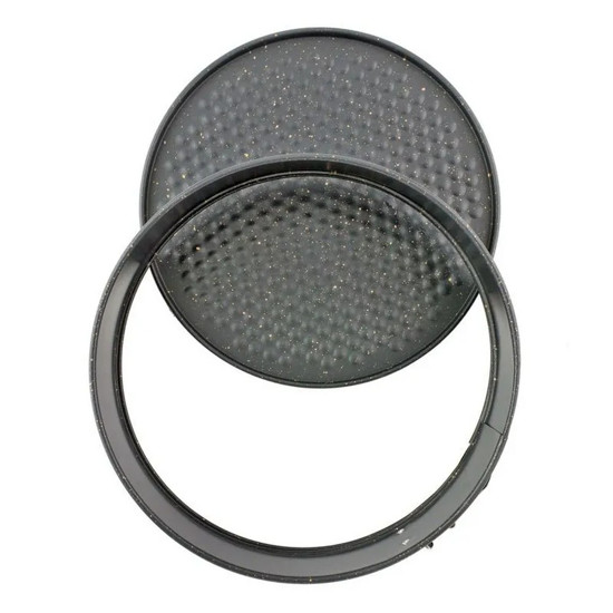 Imagem FORMA REDONDA PEQUENA COM FUNDO REMOVÍVEL EM METAL PRETO 6X22X22 CM