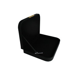 Imagem de CAIXA DECORATIVA EM CORINO E MDF PRETO 6X33X25 CM - Mabruk Importacao E Comercio Eireli