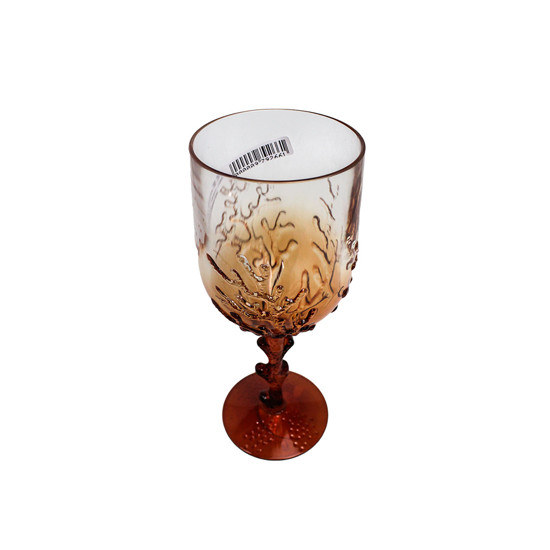 Imagem TAÇA EM ACRÍLICO LARANJA COM CORAL MARINHO EM ALTO RELEVO 470ML 23X9X9 CM