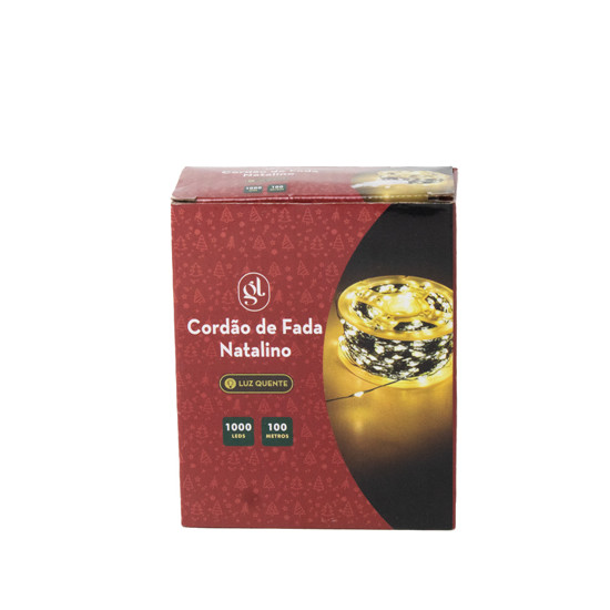 Imagem PISCA PISCA CORDÃO DE FADA COR LUZ QUENTE 1000 LEDS 110/220V COM 100 METROS - GRILLO 57327