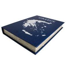 Imagem de LIVRO CAIXA AZUL COM DETALHES PRATEADOS 5X36X27 CM - Mabruk Importacao E Comercio Eireli