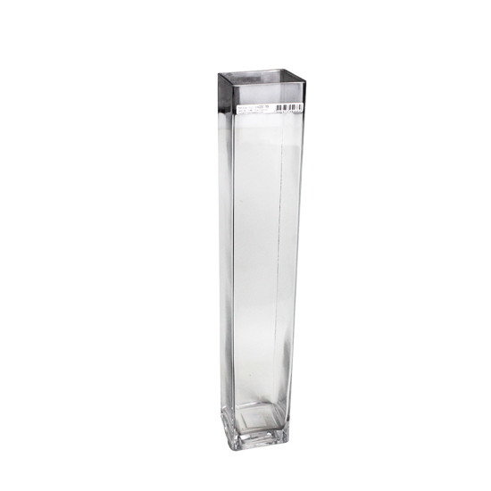 Imagem VASO DE VIDRO DECORATIVO TRANSPARENTE COMPRIDO 60X10 CM