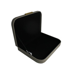 Imagem de CAIXA DECORATIVA EM CORINO E MDF CINZA 6X33X25 CM - Mabruk Importacao E Comercio Eireli