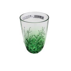 Imagem de COPO LONGO VERDE EM ACRÍLICO COM CORAL MARINHO EM ALTO RELEVO 680ML 15X8X8 CM - Inverno Verao Comercio De Modas E Decoracao Eireli