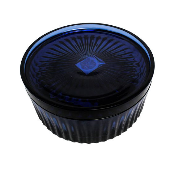 Imagem VASO DECORATIVO EM VIDRO NA COR AZUL MARINHO 10X21 CM