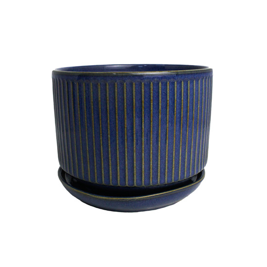 Imagem VASO DECORATIVO EM CERÂMICA AZUL 14X17 CM - GRILLO 968752