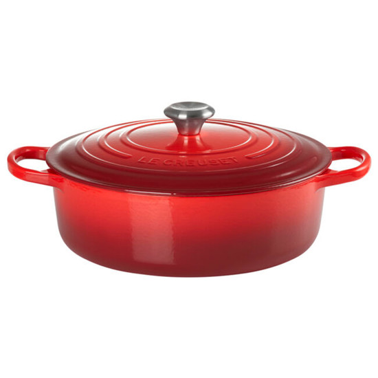 Imagem PANELA RISOTTO SIGNATURE VERMELHA EM FERRO FUNDIDO COM TAMPA 16X40X32CM - LE CREUSET