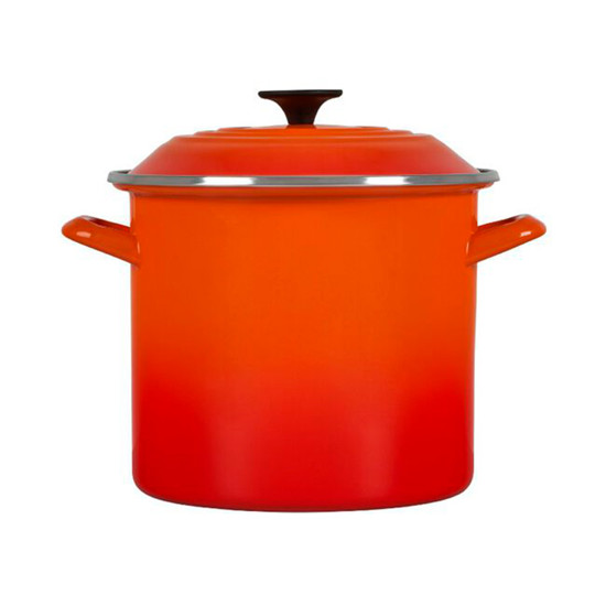 Imagem STOCKPOT LARANJA 7,6L EM AÇO ESMALTADO 19X31X25 CM - LE CREUSET