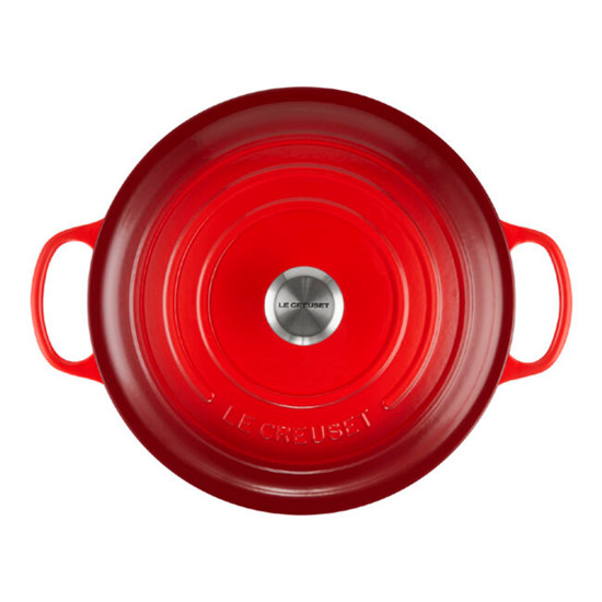 Imagem PANELA RISOTTO SIGNATURE VERMELHA EM FERRO FUNDIDO COM TAMPA 16X40X32CM - LE CREUSET