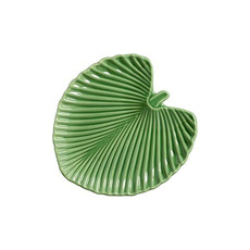 Imagem de SOUSPLAT RELEVADO LEAVES FORMATO FOLHA EM CERÂMICA VERDE 37X30X2 CM - SCALLA CERÂMICA - Scalla Ceramica Artistica Ltda-Epp