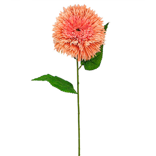 Imagem HASTE DECORATIVA PERMANTE DE GERBERA AGULHA SALMÃO EM PLÁSTICO MOLDÁVEL 67X20 CM