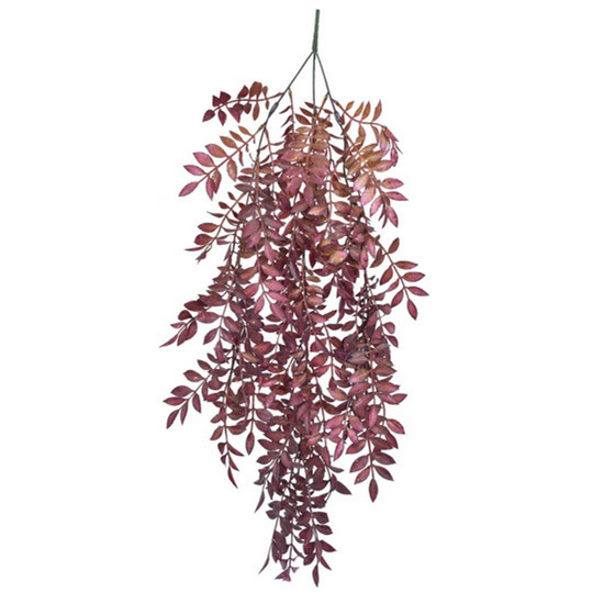 Imagem PENDENTE DECORATIVO DE FOLHAS VERMELHO OUTONO EM PLÁSTICO 78X30CM - GRILLO