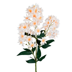 Imagem de HASTE PERMANENTE DE ORQUÍDEA SILVESTRE CREME EM PLÁSTICO 81X27CM - GRILLO - Grillo Ltda
