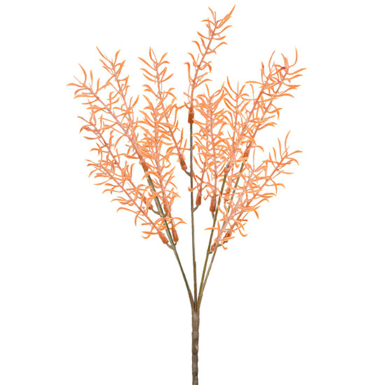 Imagem HASTE PERMANENTE DECORATIVA DE FOLHAGEM LARANJA  EM PLÁSTICO MOLDÁVEL 35X10 CM