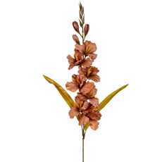 Imagem de HASTE GLADIOLOS DECORATIVA PERMANENTE EM PLÁSTICO MARROM 82X30 CM - GRILLO - Grillo Ltda
