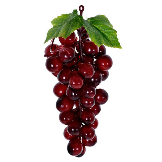 Imagem CACHO DE UVAS VERMELHAS DECORATIVAS PERMANETES EM PLÁSTICO 17X9 CM - GRILLO 21840