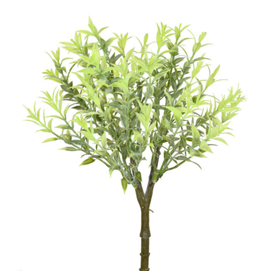 Imagem HASTE PERMANENTE DECORATIVA DE FOLHAGEM VERDE EM PLÁSTICO MOLDÁVEL 28X13 CM