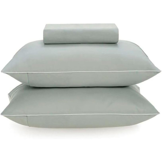 Imagem JOGO DE CAMA 3 PEÇAS ITAN AZUL EM ALGODÃO 203X193X40 CM