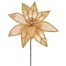 Imagem de HASTE NATALINA DECORATIVA DOURADA MOLDÁVEL BICO DE PAPAGAIO 45X29 CM - GRILLO 57269 - Grillo Ltda