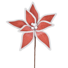 Imagem de HASTE DECORATIVA MOLDÁVEL BICO DE PAPAGAIO BLUSH COM BORDA BRANCA 34X28 CM - Grillo Ltda