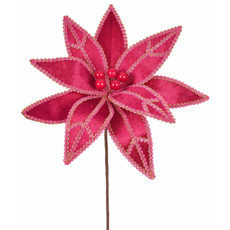 Imagem de HASTE NATALINA DECORATIVA BURGUNDY MOLDÁVEL BICO DE PAPAGAIO 45X29 CM - GRILLO 57269 - Grillo Ltda