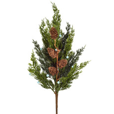 Imagem de HASTE NATALINA DECORATIVA DE PINHAS E BERRIES EM PLÁSTICO 36X10 CM - GRILLO 57172 - Grillo Ltda