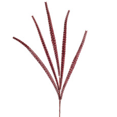 Imagem de HASTE DECORATIVA COMPLEMENTO DE FOLHAGEM MOLDÁVEL EM PLÁSTICO VERMELHO 82X9 CM - Grillo Ltda