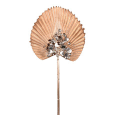 Imagem de HASTE NATALINA LEQUE PALMEIRA DOURADA COM DETALHES EM GLITTER 40X14 CM GRILLO 57192 - Grillo Ltda