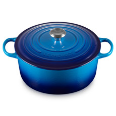 Imagem de PANELA REDONDA AZURE BLUE EM FERRO FUNDIDO COM TAMPA 5,3L 17X35X27CM - LE CREUSET - Le Creuset Do Brasil Ltda 