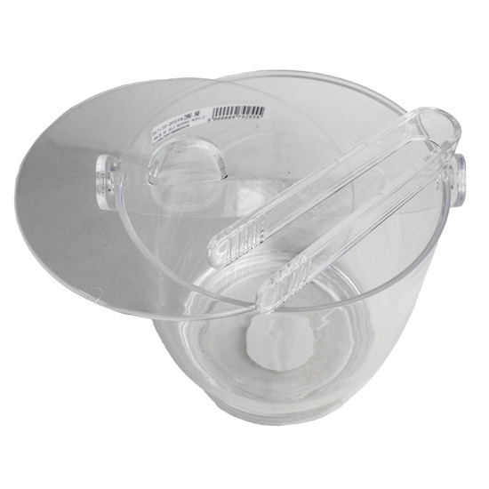 Imagem BALDE PARA GELO TRANSPARENTE COM PINÇA E ALÇA EM ACRÍLICO 19X18X18 CM