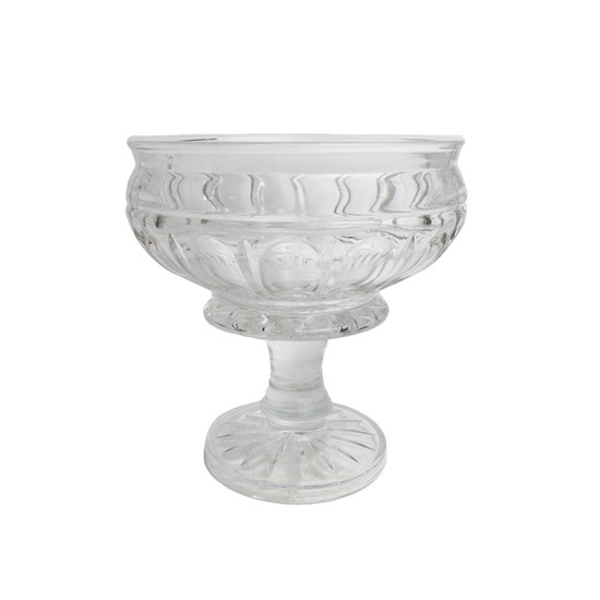 Imagem CENTRO DE MESA DECORATIVO EM VIDRO TRANSPARENTE COM PÉ 20X19 CM - GRILLO 59428