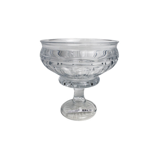 Imagem CENTRO DE MESA COM PÉ DECORATIVO EM VIDRO TRANSPARENTE 26X25 CM - GRILLO 59430