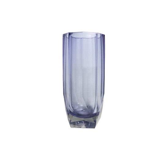 Imagem VASO CILÍNDRICO DECORATIVO EM VIDRO NA COR PURPURA 29X14 CM - GRILLO 58681