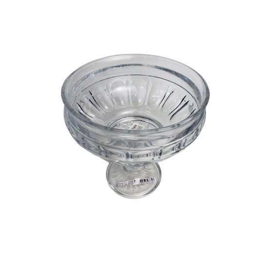 Imagem CENTRO DE MESA COM PÉ DECORATIVO EM VIDRO TRANSPARENTE 26X25 CM - GRILLO 59430