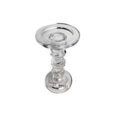 Imagem de CASTIÇAL DECORATIVO ALONGADO EM VIDRO TRANSPARENTE 22X11 CM - GRILLO 59363 - Grillo Ltda