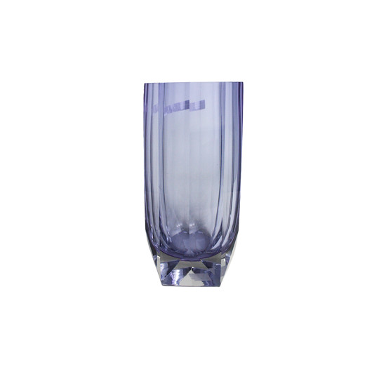 Imagem VASO CILÍNDRICO DECORATIVO EM VIDRO NA COR PURPURA 23X12 CM - GRILLO 58680