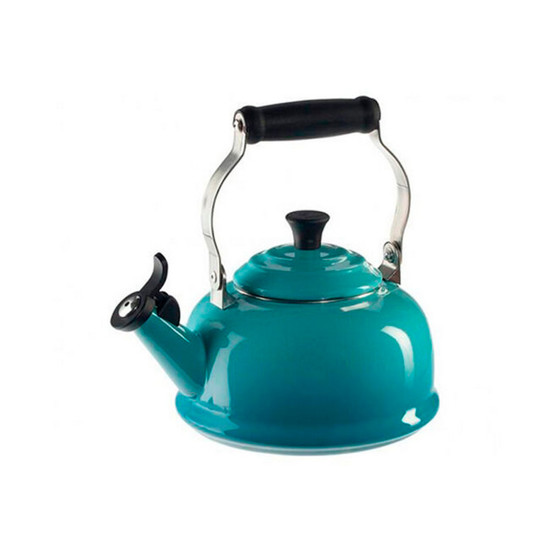 Imagem CHALEIRA EM AÇO ESMALTADO AZUL CARIBE 1,6L 25X26X21 CM - LE CREUSET