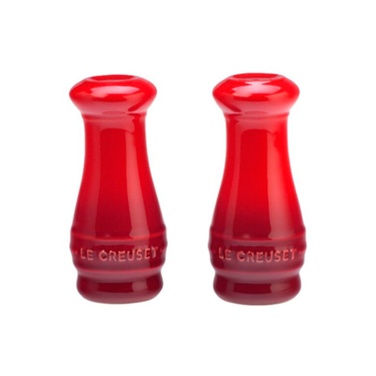 Imagem CONJUNTO SALEIRO E PIMENTEIRO EM CERÂMICA VERMELHA 120ML 12X5 CM - LE CREUSET