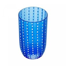 Imagem de COPO ALTO EM ACRÍLICO ORQUÍDEA AZUL MARINHO 450 ML 14X8 CM - WOLFF - Rojemac Impotacao E Exportacao Ltda