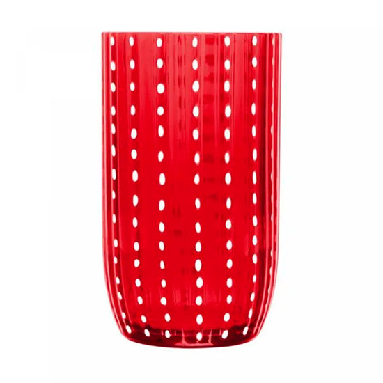 Imagem COPO ALTO EM ACRÍLICO ORQUÍDEA VERMELHO 450 ML 14X8 CM - WOLFF