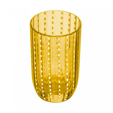 Imagem de COPO ALTO EM ACRÍLICO ORQUÍDEA AMARELO AMBAR 450 ML 14X8 CM - WOLFF - Rojemac Impotacao E Exportacao Ltda