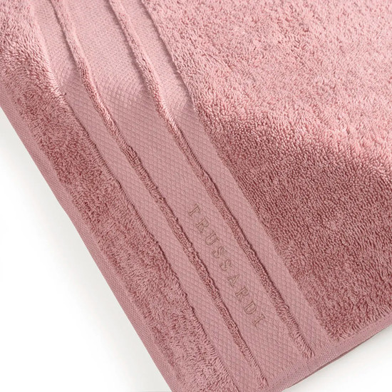 Imagem TOALHA DE ROSTO FELPUDO LECCE COR ROSA EM ALGODÃO 80X48 CM - TRUSSARDI