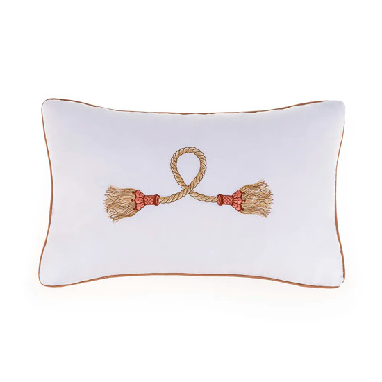 Imagem ALMOFADA RETANGULAR DECORATIVA MONTEROSSO BRANCA EM ALGODÃO EGÍPCIO 30X50 CM