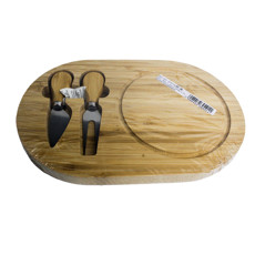 Imagem de CONJUNTO 3 PEÇAS TÁBUA PARA QUEIJO EM BAMBU 28X18 CM - Yangzi Brasil Corporation S A 
