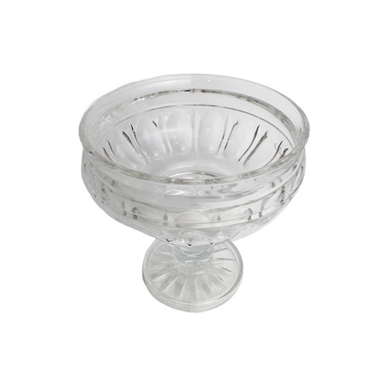 Imagem CENTRO DE MESA DECORATIVO EM VIDRO TRANSPARENTE COM PÉ 20X19 CM - GRILLO 59428