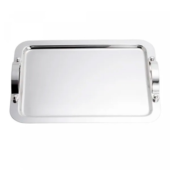 Imagem BANDEJA DE AÇO INOX COM ALÇA MANHATTAN 28X22 CM - WOLFF